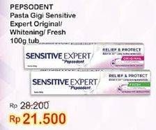 Promo Harga PEPSODENT Pasta Gigi Sensitive Expert Original, Whitening, Fresh 100 gr - Indomaret