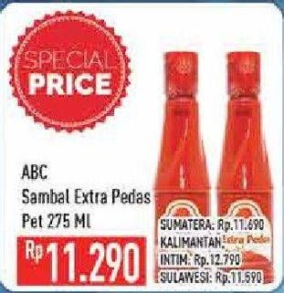 Promo Harga ABC Sambal Extra Pedas 275 ml - Hypermart