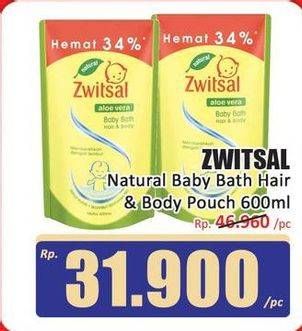 Promo Harga Zwitsal Natural Baby Bath 2 In 1 600 ml - Hari Hari