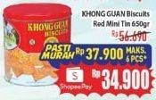 Promo Harga KHONG GUAN Assorted Biscuit Red 650 gr - Hypermart