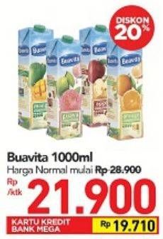 Promo Harga BUAVITA Fresh Juice 1000 ml - Carrefour