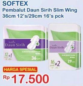 Promo Harga Pembalut Daun Sirih 36cm 12s/ 29cm 16s  - Indomaret