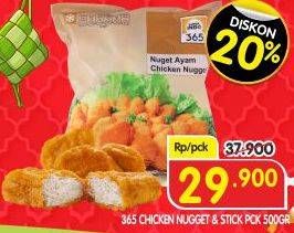 Promo Harga 365 Chicken Nugget / Stick 500 gr - Superindo