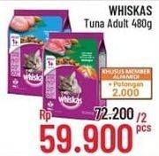 Promo Harga WHISKAS Makanan Kucing Tuna Adult per 2 pouch 480 gr - Alfamidi