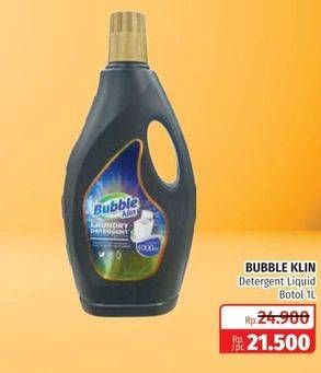 Promo Harga BUBBLE KLIN Liquid Detergent 1000 ml - Lotte Grosir