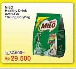 Promo Harga MILO ActivGo 3in1 per 10 sachet 35 gr - Indomaret