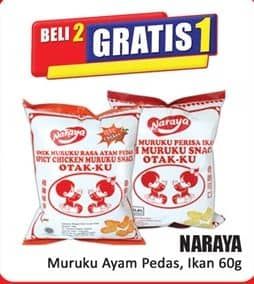 Promo Harga Naraya Muruku Original Ikan, Ayam Pedas 65 gr - Hari Hari