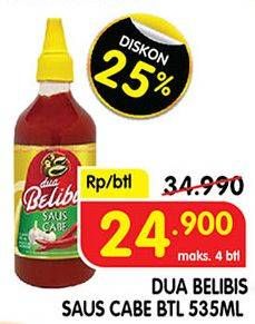 Promo Harga DUA BELIBIS Saus Cabe 535 ml - Superindo