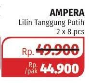 Promo Harga AMPERA Lilin Tanggung Putih per 2 box 8 pcs - Lotte Grosir