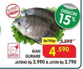 Promo Harga Ikan Gurame per 100 gr - Superindo