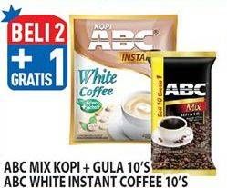 Promo Harga ABC Mix Kopi + Gula, ABC White Instant Coffee  - Hypermart