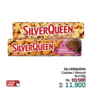 Promo Harga Silver Queen Chocolate Almonds, Cashew, Fruit Nuts 58 gr - LotteMart