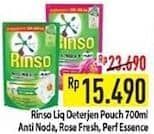 Promo Harga Rinso Liquid Detergent + Molto Classic Fresh, + Molto Pink Rose Fresh, + Molto Purple Perfume Essence 750 ml - Hypermart