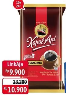 Promo Harga Kapal Api Kopi Bubuk Special Mix per 10 sachet 25 gr - Alfamidi