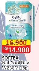 Promo Harga Softex Natural Cool+ Super Slim 23cm 16 pcs - Alfamart