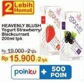 Promo Harga HEAVENLY BLUSH Yoguruto Strawberry, Blackcurrant 200 ml - Indomaret