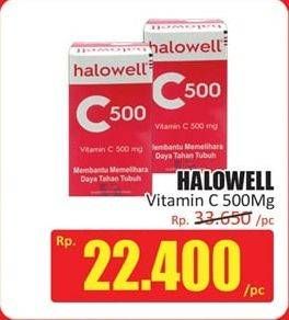 Promo Harga HALOWELL Vitamin C 500 mg 30 pcs - Hari Hari