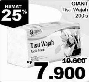 Promo Harga GIANT Tisu Wajah 200 pcs - Giant