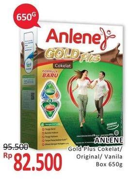 Promo Harga ANLENE Gold Plus Susu High Calcium Cokelat, Original, Vanila 650 gr - Alfamidi