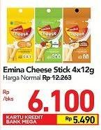Promo Harga EMINA Cheese Stick per 4 pcs 12 gr - Carrefour