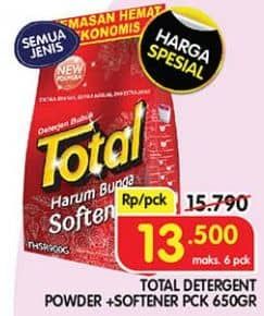 Promo Harga Total Detergent Softener All Variants 650 gr - Superindo