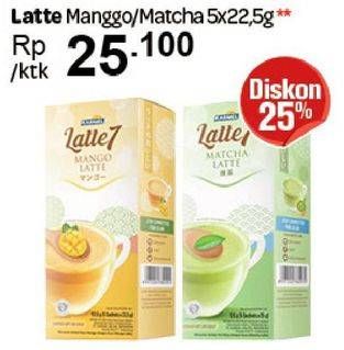 Promo Harga Latte 7 Latte Mango, Matcha 5 pcs - Carrefour