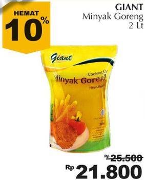 Promo Harga GIANT Minyak Goreng 2 ltr - Giant