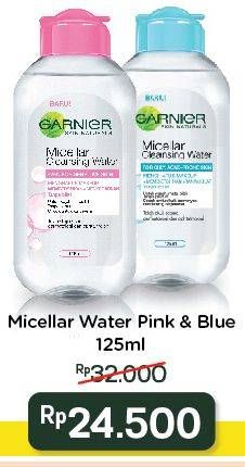 Promo Harga GARNIER Micellar Water Blue, Pink 125 ml - Alfamart