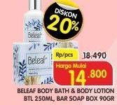 Promo Harga BELEAF Body Bath/Body Lotion 250ml/Bar Soap 90gr  - Superindo