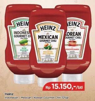 Promo Harga HEINZ Gourmet Chili Indonesian, Mexican, Korean 325 gr - TIP TOP