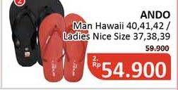 Promo Harga ANDO Man Hawaii 40, 41, 42 / Ladies Nice 37, 38, 39  - Alfamidi