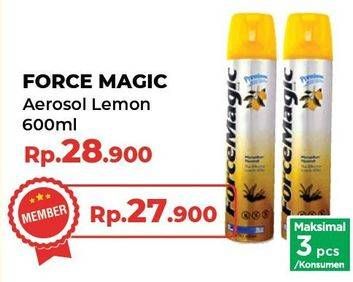 Promo Harga Force Magic Insektisida Spray Lemon 600 ml - Yogya