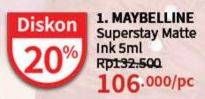 Promo Harga Maybelline Super Stay Matte Ink 5 ml - Guardian
