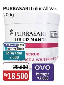 Promo Harga Purbasari Lulur Mandi All Variants 200 gr - Alfamidi