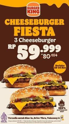 Promo Burger King 3 Cheeseburger