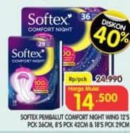 Promo Harga Softex Comfort Night Wing 29cm 18 pcs - Superindo