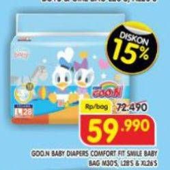 Promo Harga Goon Smile Baby Comfort Fit Pants XL26, M30, L28 26 pcs - Superindo