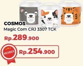 Promo Harga Cosmos CRJ-3307 Rice Cooker TCK 1800 ml - Yogya