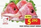 Promo Harga Kepala Ikan Kakap Merah per 100 gr - Superindo