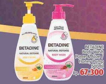 Promo Harga BETADINE Body Wash Pome Aloe, Honey 500 ml - LotteMart