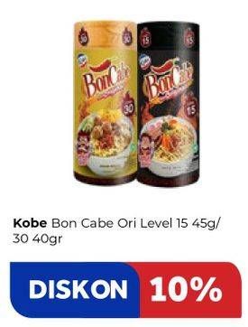 Promo Harga KOBE BON CABE Bubuk Cabe Original Level 15 45 gr - Carrefour