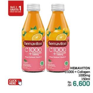 Promo Harga Hemaviton C1000 Orange + Collagen 150 ml - LotteMart