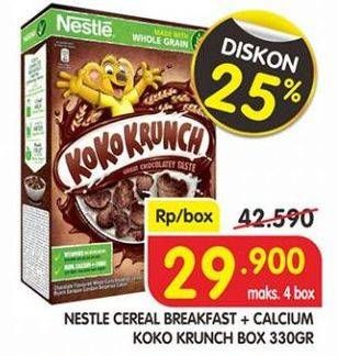 Promo Harga NESTLE KOKO KRUNCH Cereal Breakfreast + Calcium 330 gr - Superindo