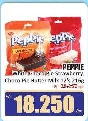 Promo Harga Peppie Pie White Chocolate, Chocolate 216 gr - Hari Hari