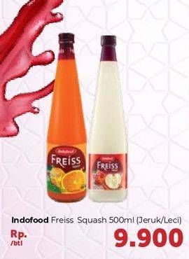 Promo Harga FREISS Syrup Squash Lychee, Orange 500 ml - Carrefour