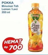 Promo Harga POKKA Minuman Teh Lemon Tea, Lychee Tea 350 ml - Indomaret