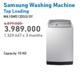 Promo Harga SAMSUNG WA10M5120 | Washing Machine Top Load 10kg 10000 gr - Electronic City