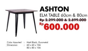 Promo Harga ASHTON ELM Table  - Carrefour
