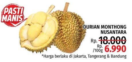 Promo Harga Durian Monthong per 100 gr - LotteMart