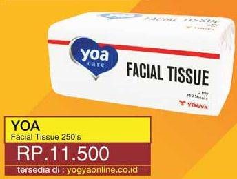 Promo Harga YOA Facial Tissue 250 pcs - Yogya